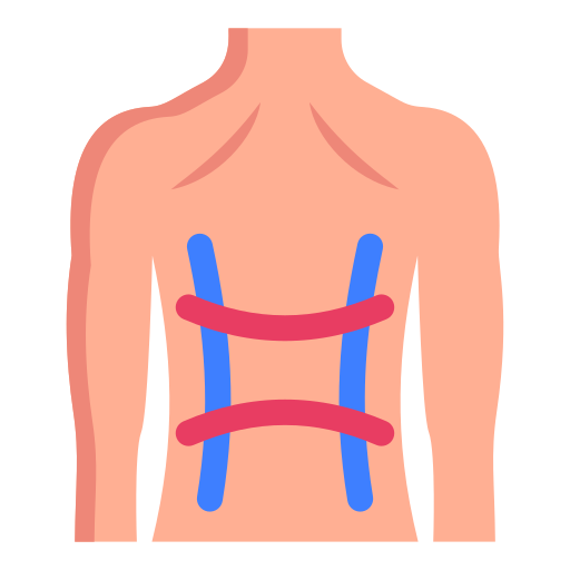 Kinesio taping physiotherapy icon